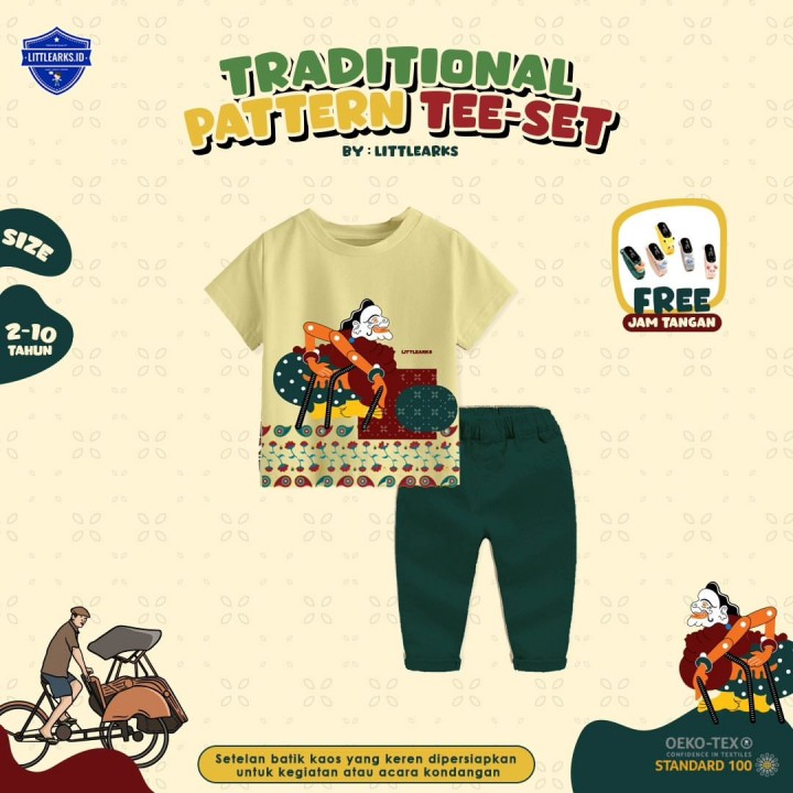TRADITIONAL PATTERN TEE-SET BY LITTLEARKS