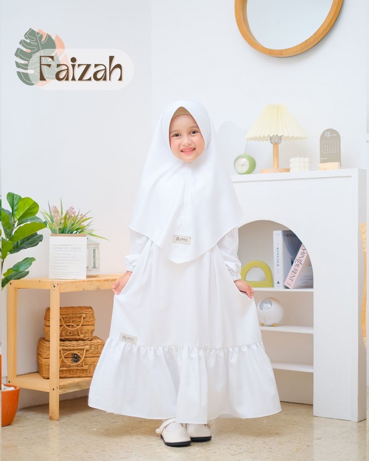 GAMIS FAIZAH WHITE SERIES BY ARRIN