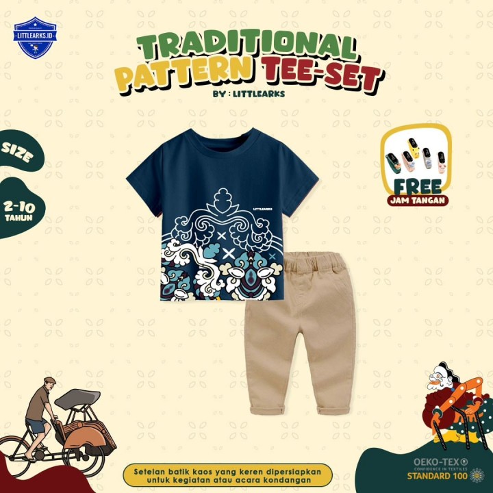 TRADITIONAL PATTERN TEE-SET BY LITTLEARKS