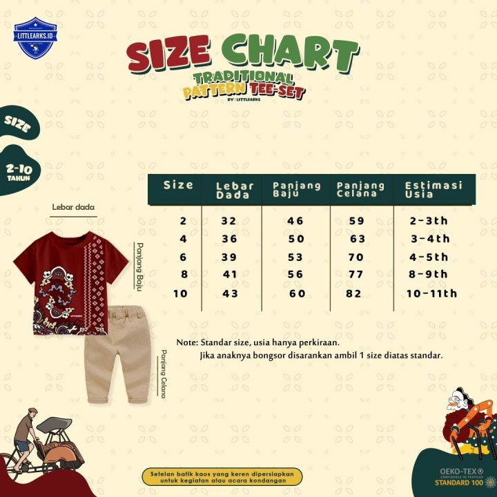 TRADITIONAL PATTERN TEE-SET BY LITTLEARKS