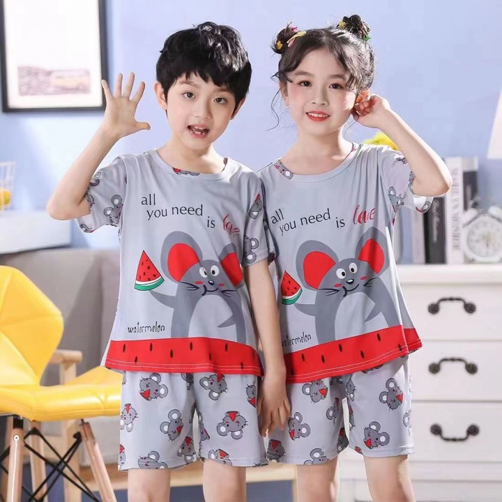 SERI 5 MOOSE PENDEK PENDEK SET PIYAMA ANAK