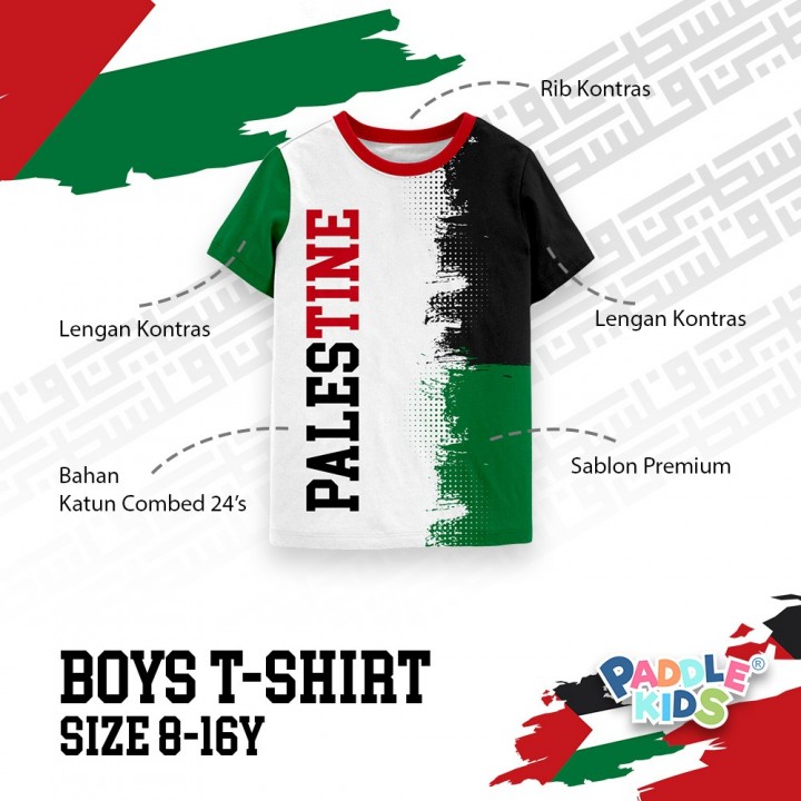 PO BOY TSHIRT SAVE PALESTINE BY PADDLE KIDS
