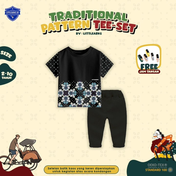 TRADITIONAL PATTERN TEE-SET BY LITTLEARKS