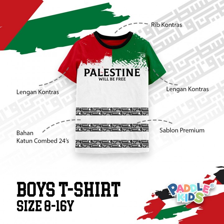 PO BOY TSHIRT SAVE PALESTINE BY PADDLE KIDS