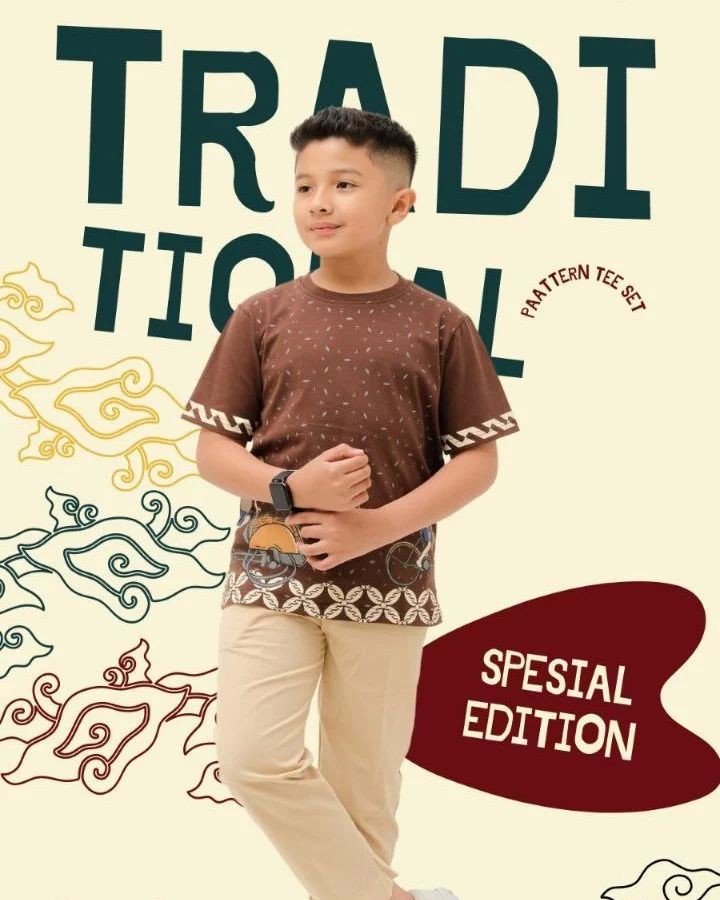 TRADITIONAL PATTERN TEE-SET BY LITTLEARKS