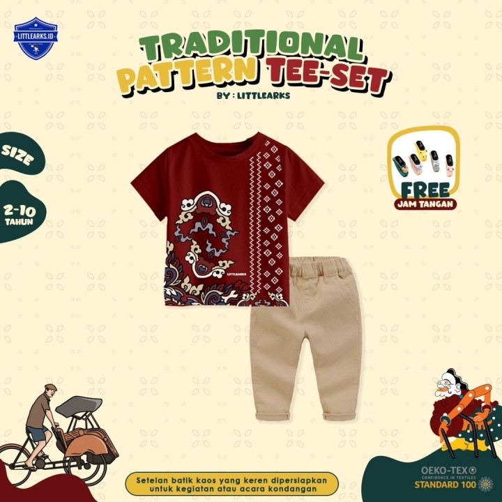 TRADITIONAL PATTERN TEE-SET BY LITTLEARKS